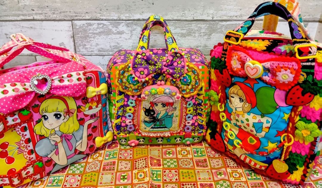 昭和レトロおとめちっくアイドル♡ハンドメイドバッグ♡