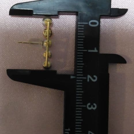 【※期間限定 最終お値下げ※】K10YGバー パールピアス【日本製フルオーダー】