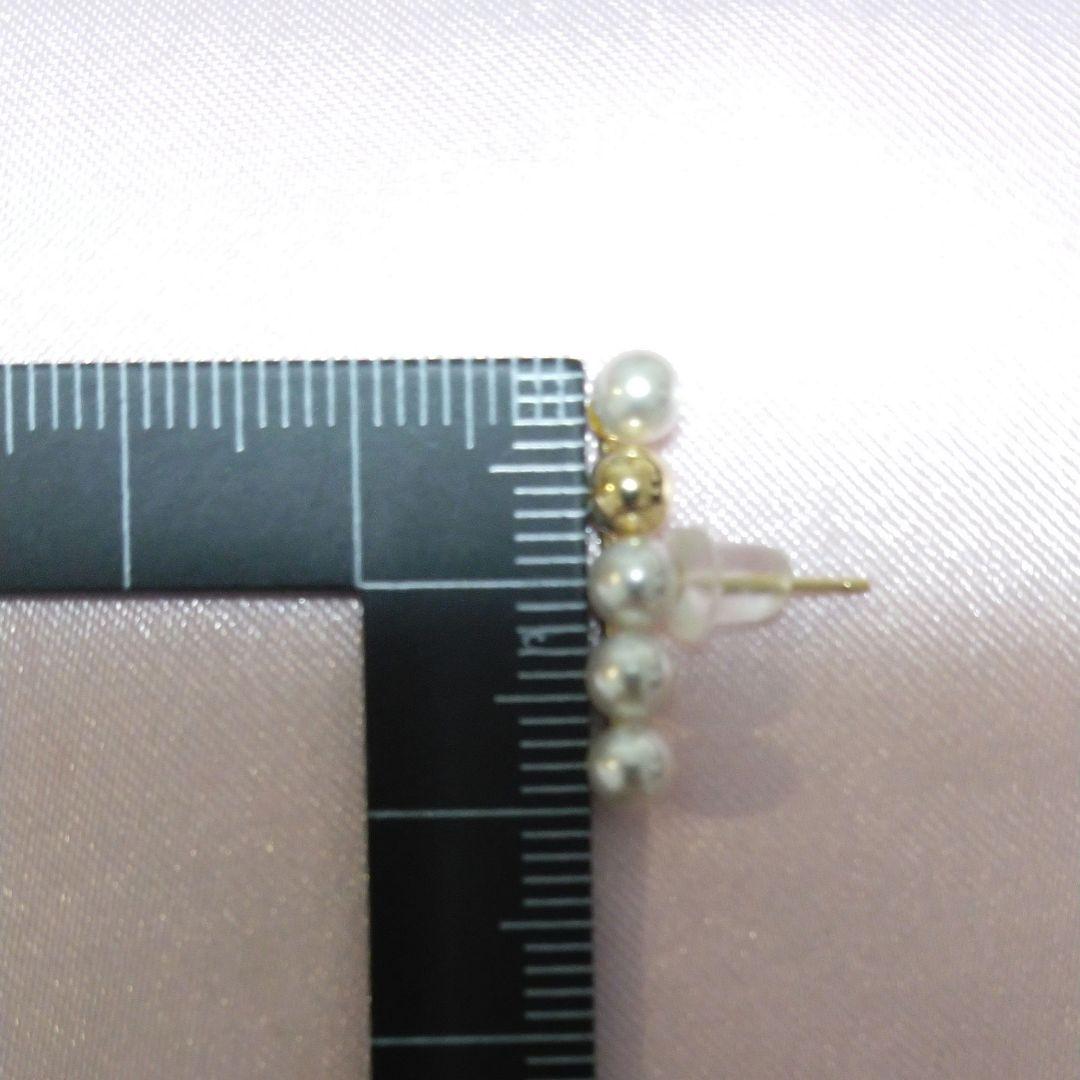 【※期間限定 最終お値下げ※】K10YGバー パールピアス【日本製フルオーダー】