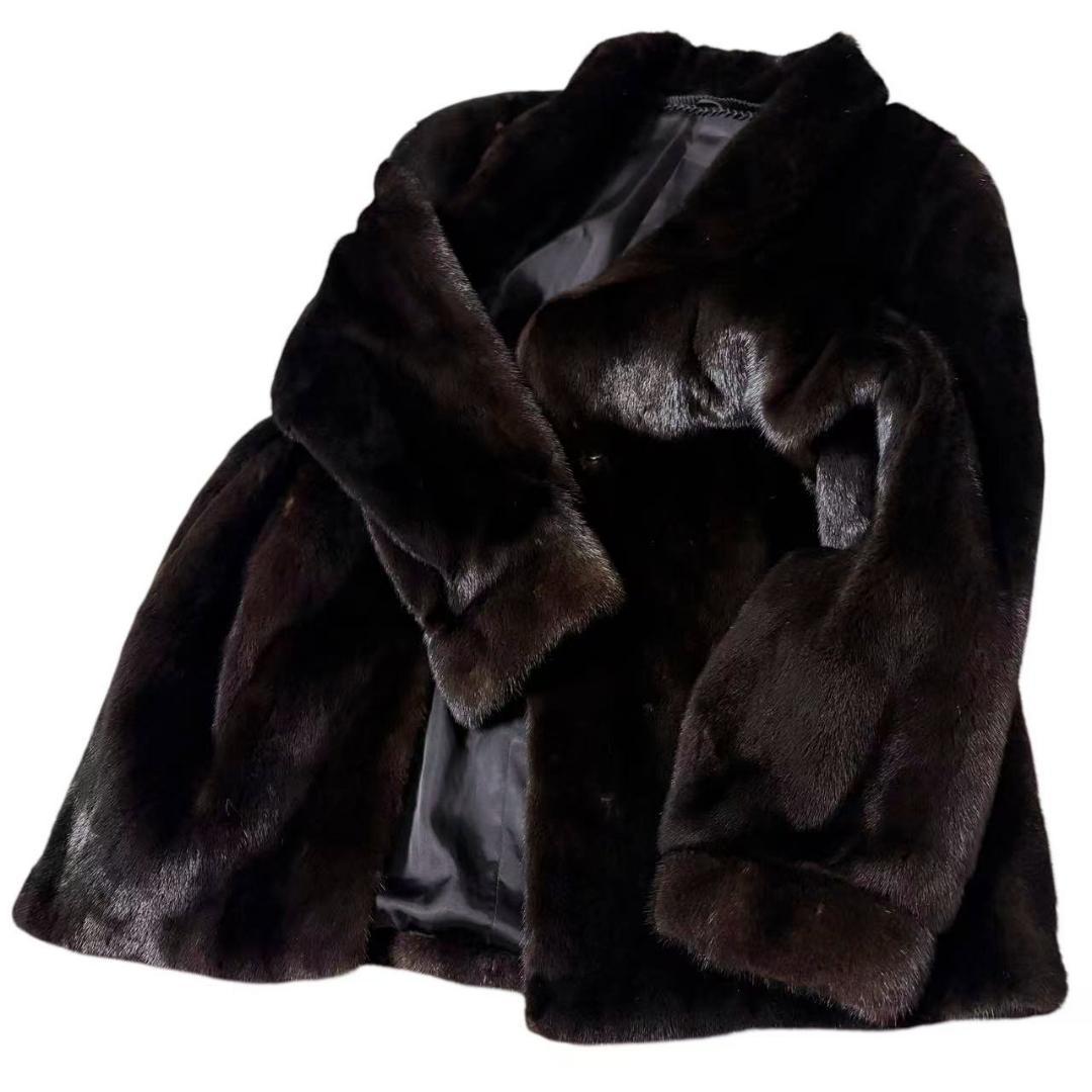 BLACKGLAMA コート ミンク 毛皮 リアルファー な柔らか◎ 毛並み◎