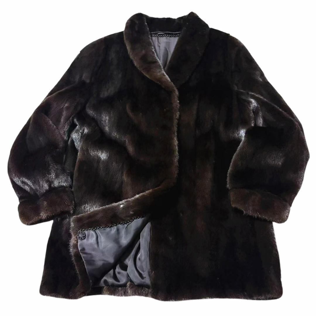 BLACKGLAMA コート ミンク 毛皮 リアルファー な柔らか◎ 毛並み◎