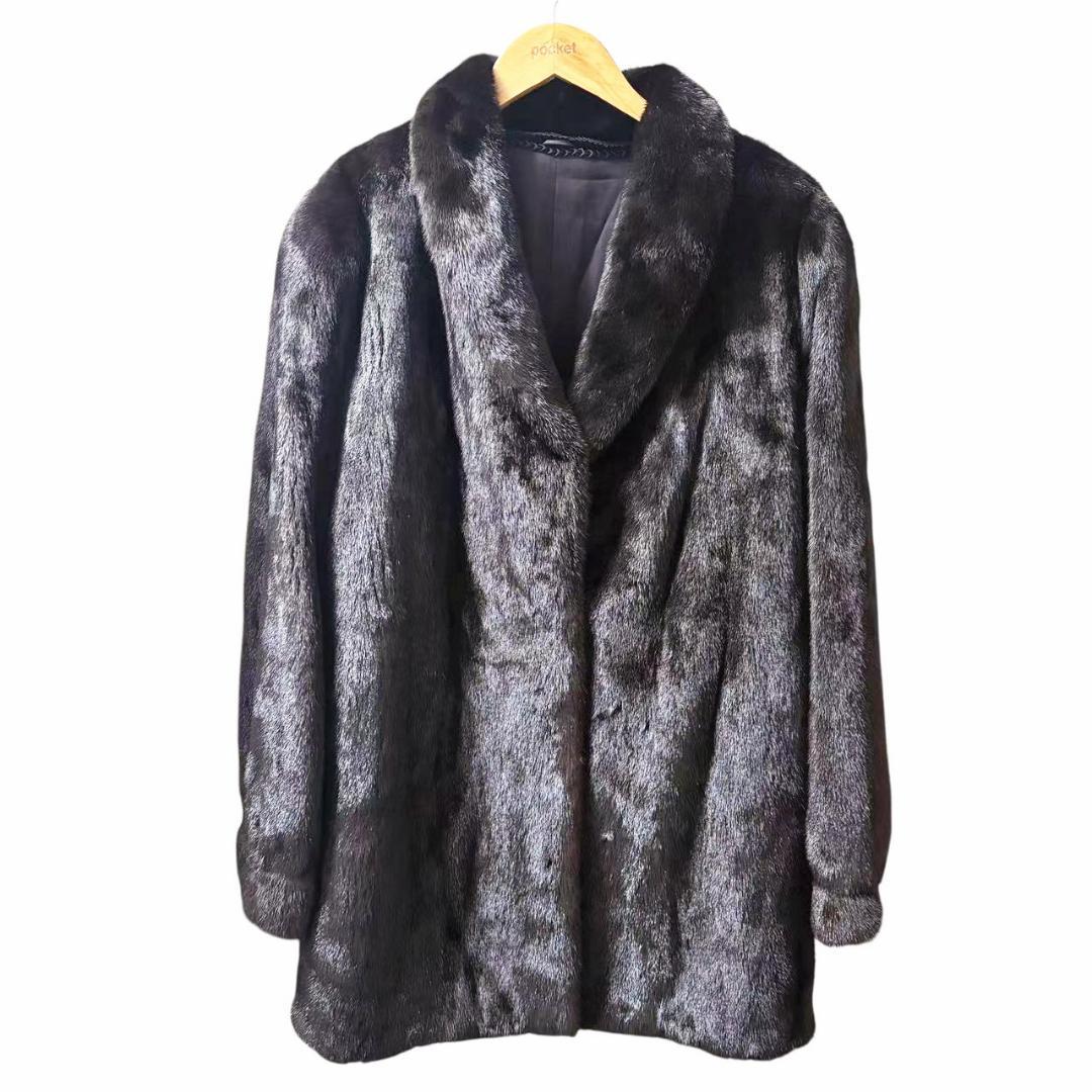 BLACKGLAMA コート ミンク 毛皮 リアルファー な柔らか◎ 毛並み◎