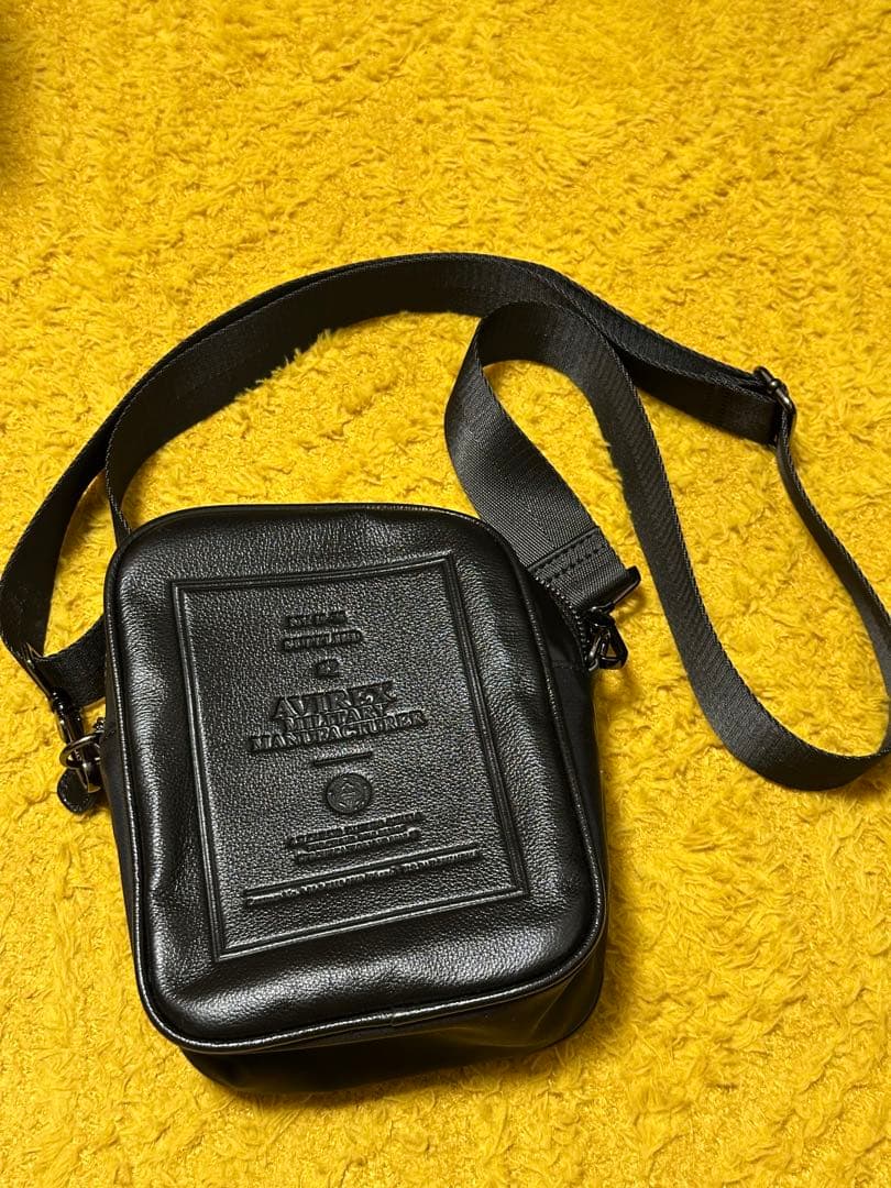 バッグ AVIREX:NYLON COMBI LEATHER SHOULDER BAG