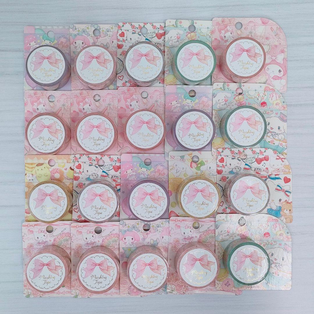 廃盤 サンリオ たけいみき コラボ マスキングテープ 20個セット クローズピン