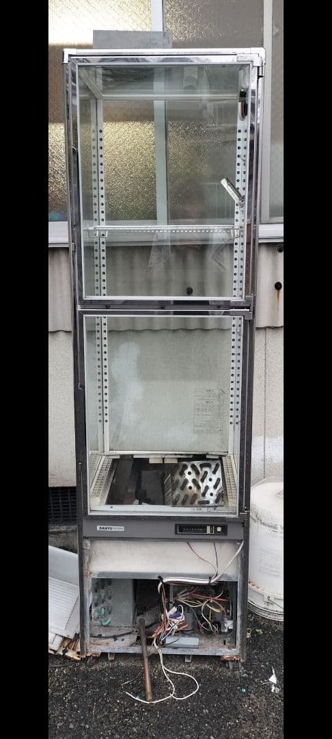 中古 透明ガラス扉 冷蔵庫　本体無料