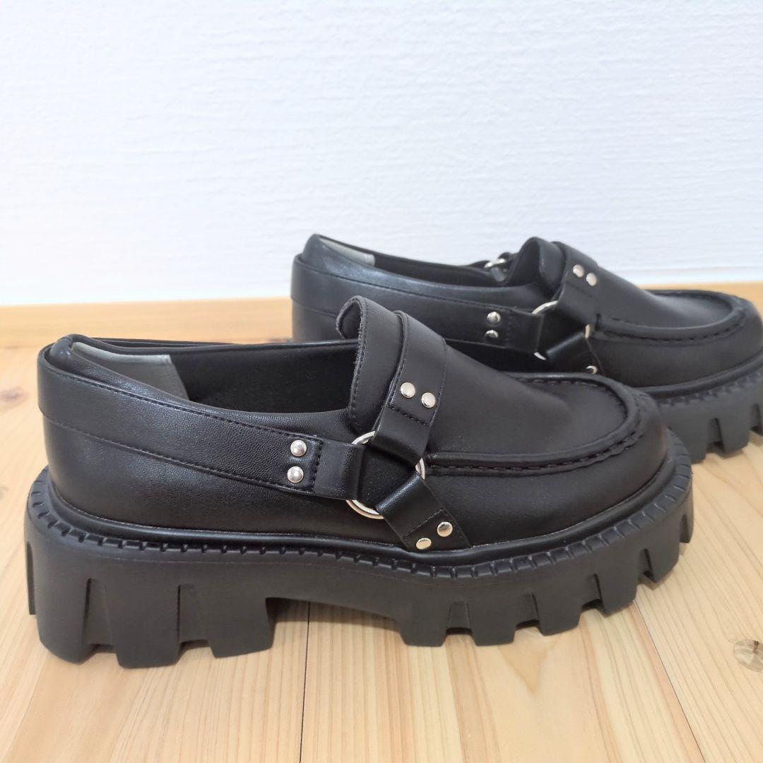 美品 EIMY ISTOIRE バイカーデザインローファー L