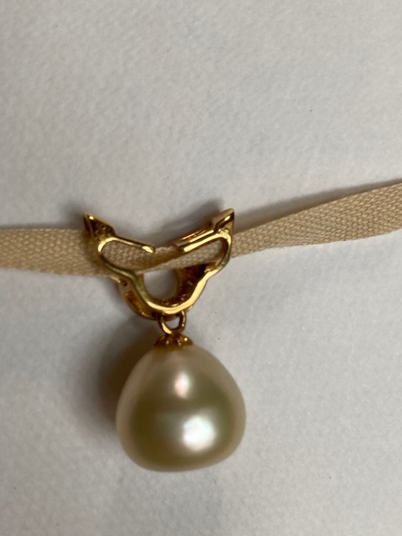 ペンダントトップ　パール　k18 ダイヤモンド