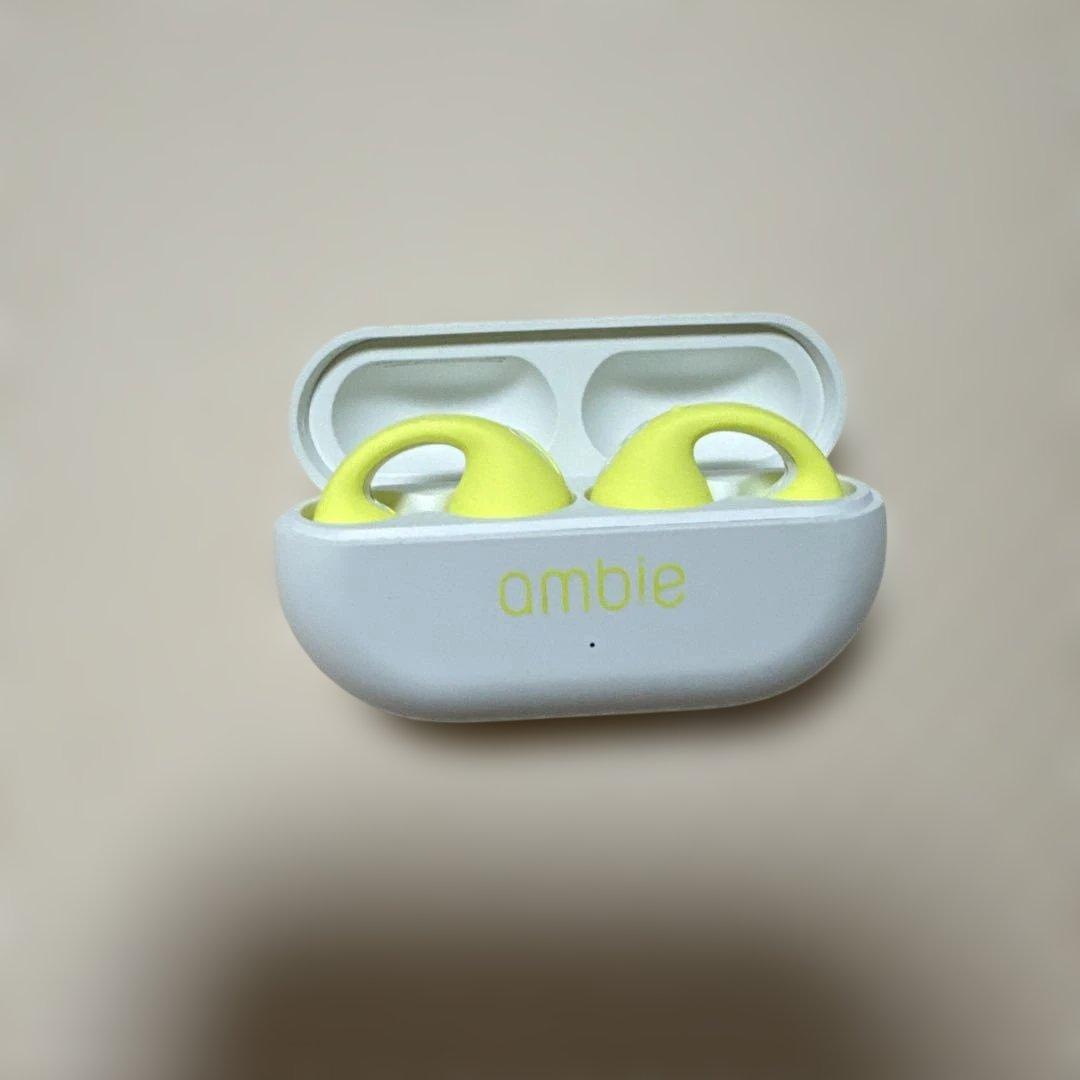 ambie ワイヤレスイヤホン イエロー