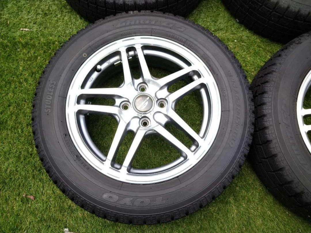 旧型フリードなどに  スタッドレスセット 185/65R15 バリ溝