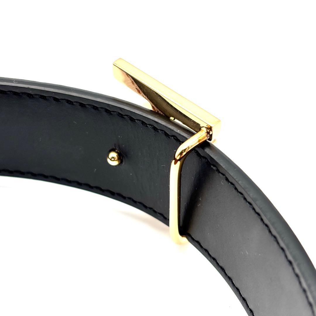 現行・未使用に近い バーバリー リバーシブル 2way 本革 ベルト TB金具