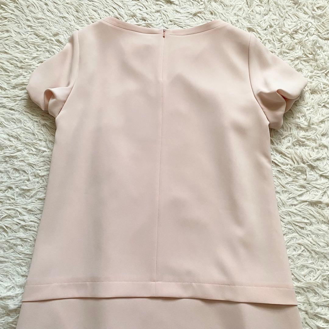 新品■マックスマーラ　フレンチスリーブ　ひざ丈ワンピース　ピンク　大きいサイズ