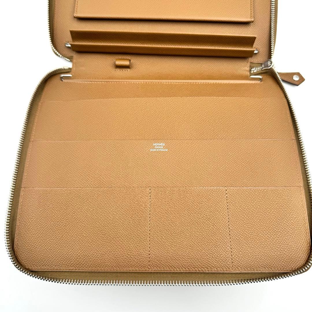 美品✨HERMES エルメス　タブレットケース　ブラウン　レザー