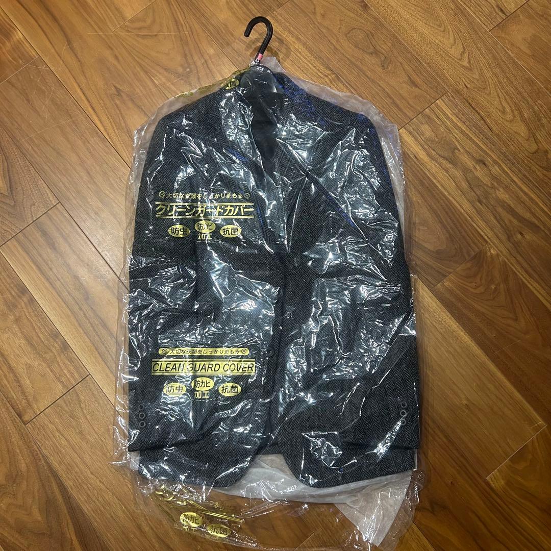 【新品】ハリスツイード／FACE MIX ヘリンボーン ジャケット グレー L