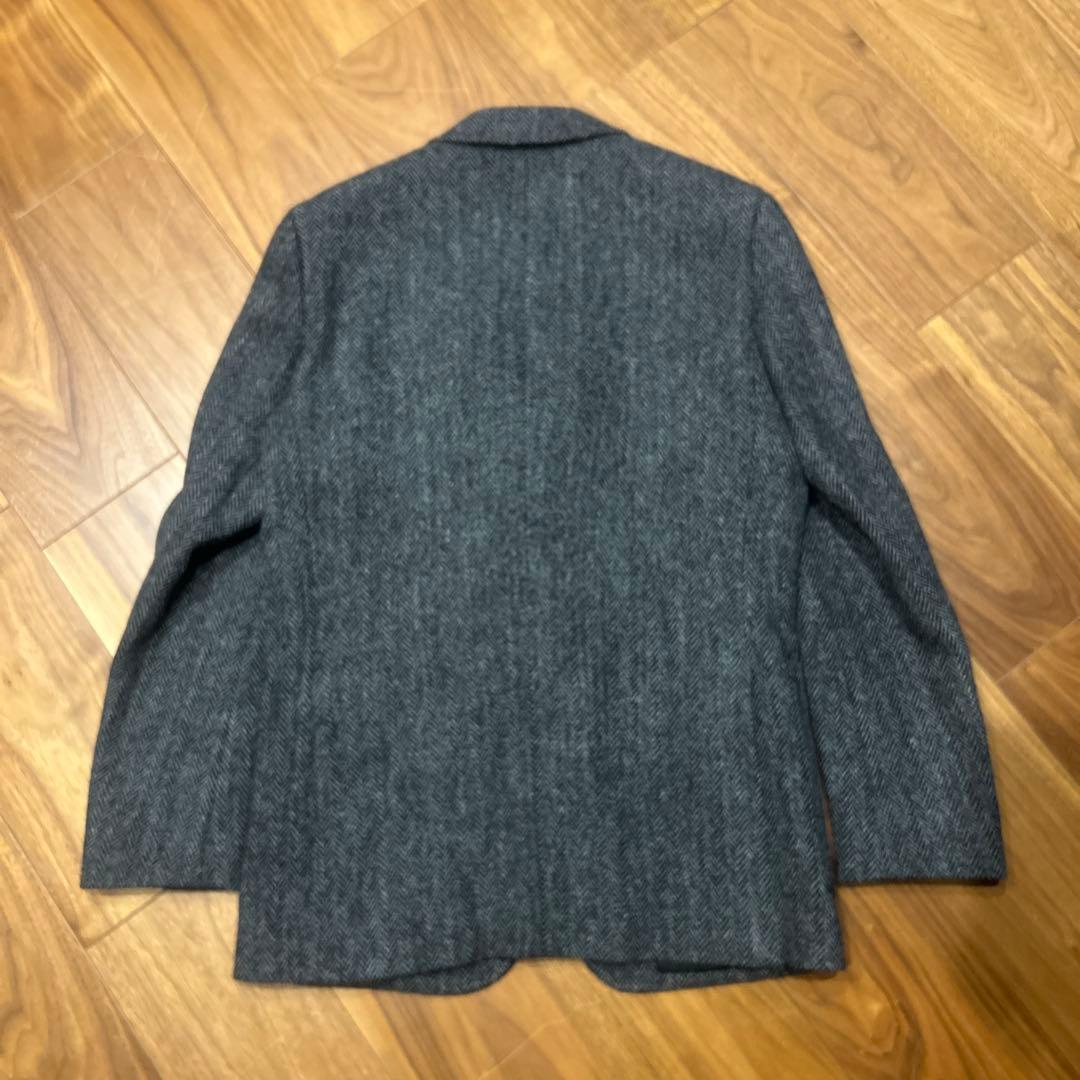 【新品】ハリスツイード／FACE MIX ヘリンボーン ジャケット グレー L