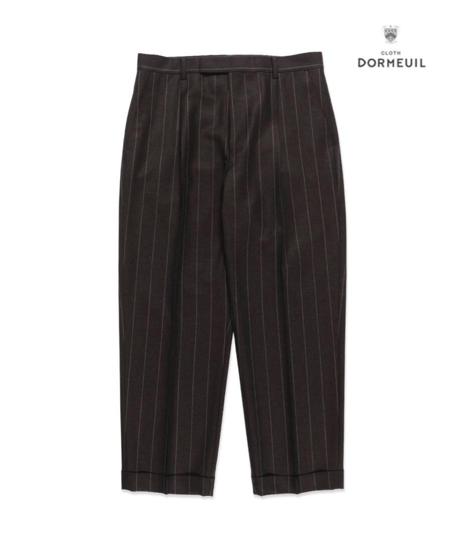 ワコマリアDORMEUIL STRIPED PLEATED TROU SERS