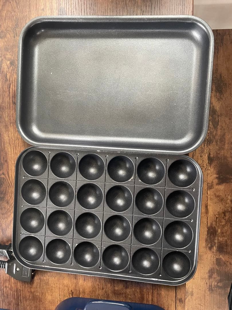 BRUNO ホットプレート ネイビー たこ焼き・平プレート・深鍋付き