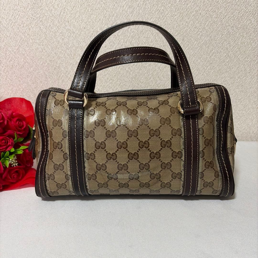 GUCCI グッチ GG柄 アビー リボン GGクリスタル ミニボストンバッグ