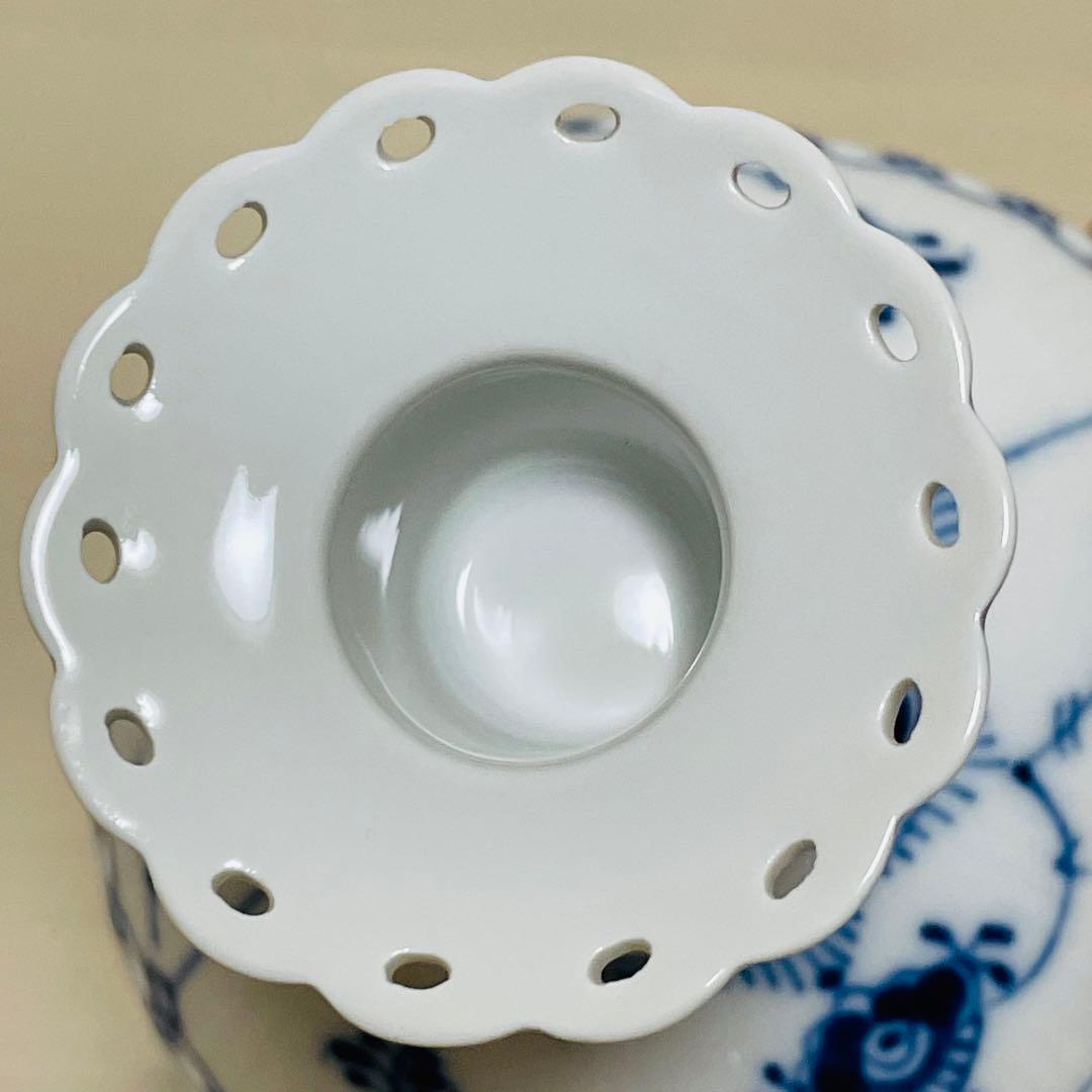 ロイヤルコペンハーゲン ブルーフルーテッド フルレース キャンドルスタンド