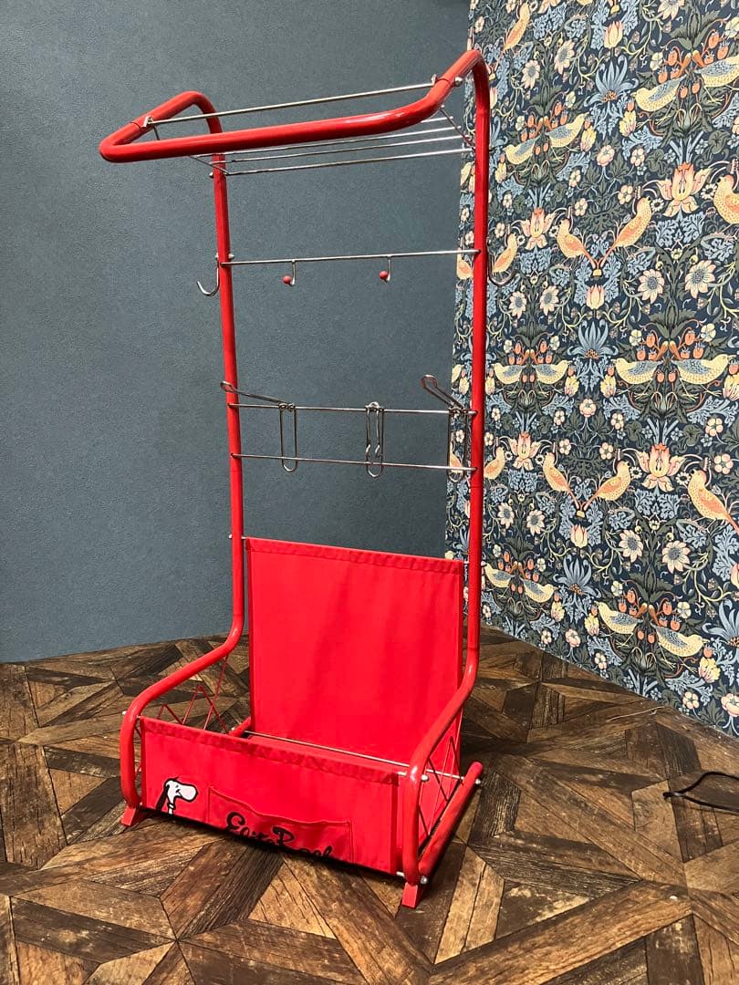 赤 ハンガーラック レトロポップインテリアアンティーク時物 昭和 レトロ