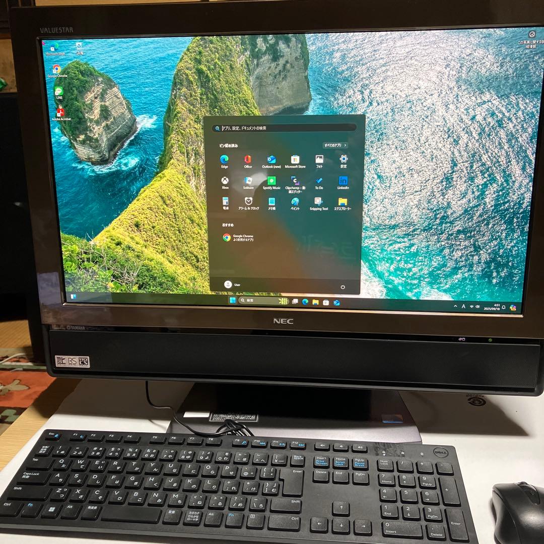 NEC モニターパソコン Windows11corei5美品