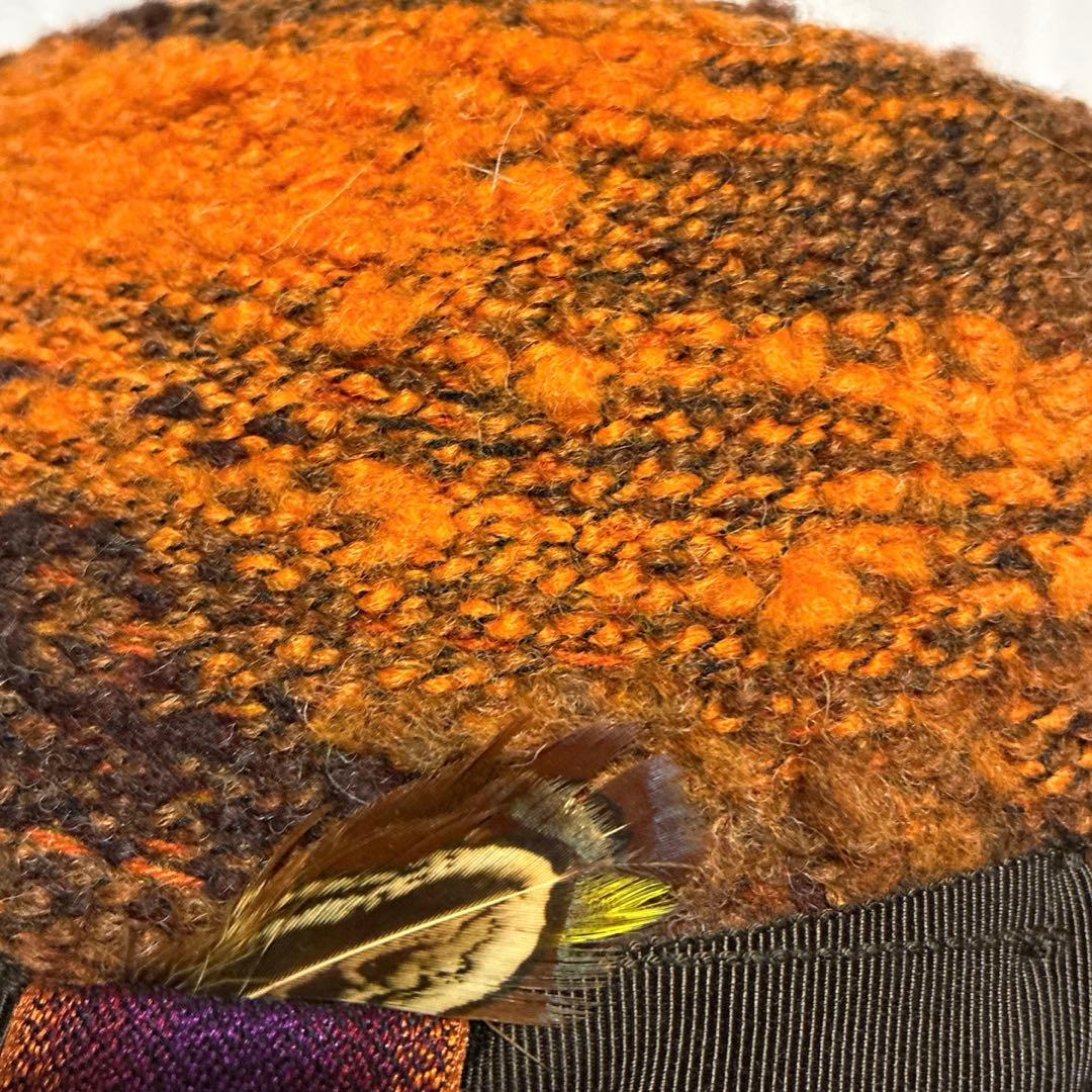 00s Weave Toshi イタリア製　　　　　　　ニットハット オレンジ茶