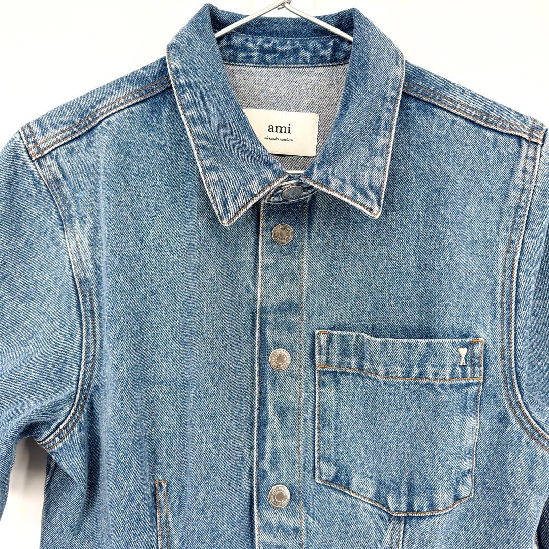 25SS 新作 ami PARIS アミパリス デニムミニワンピース M