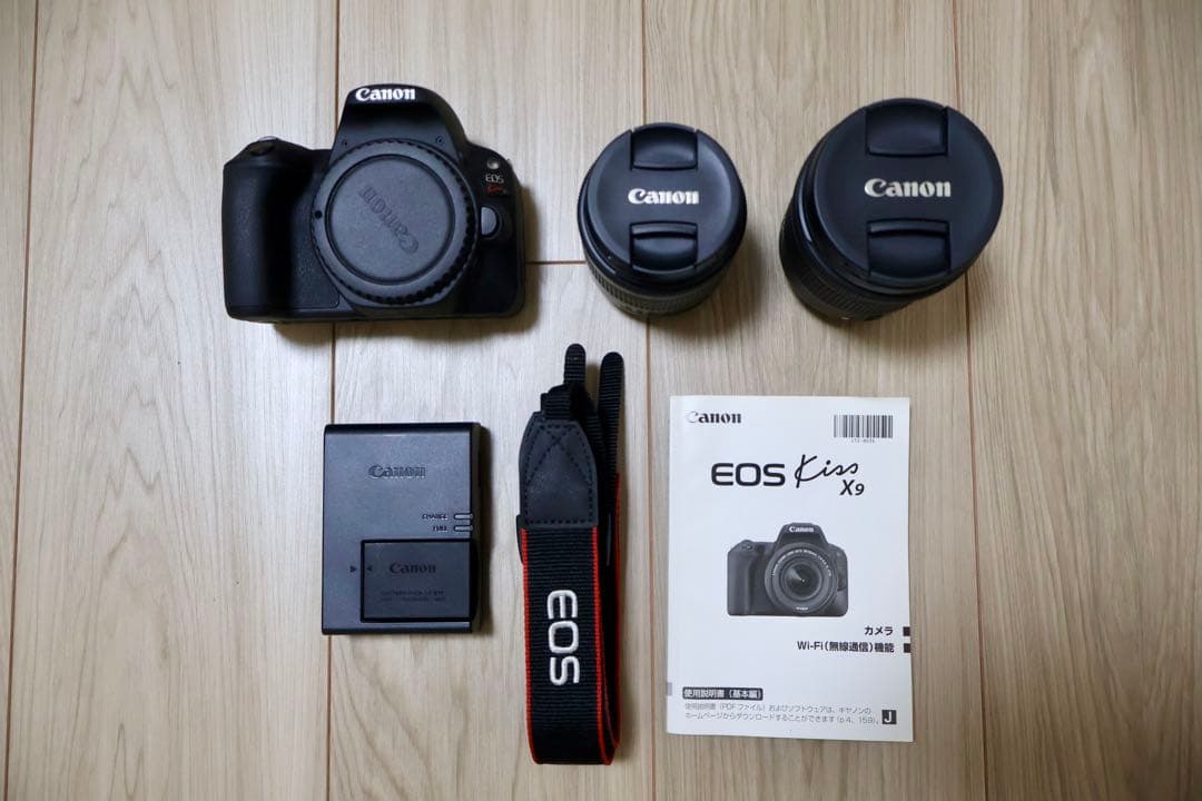 【美品】Canon EOS Kiss X9 標準＋広角レンズキット SDカード付