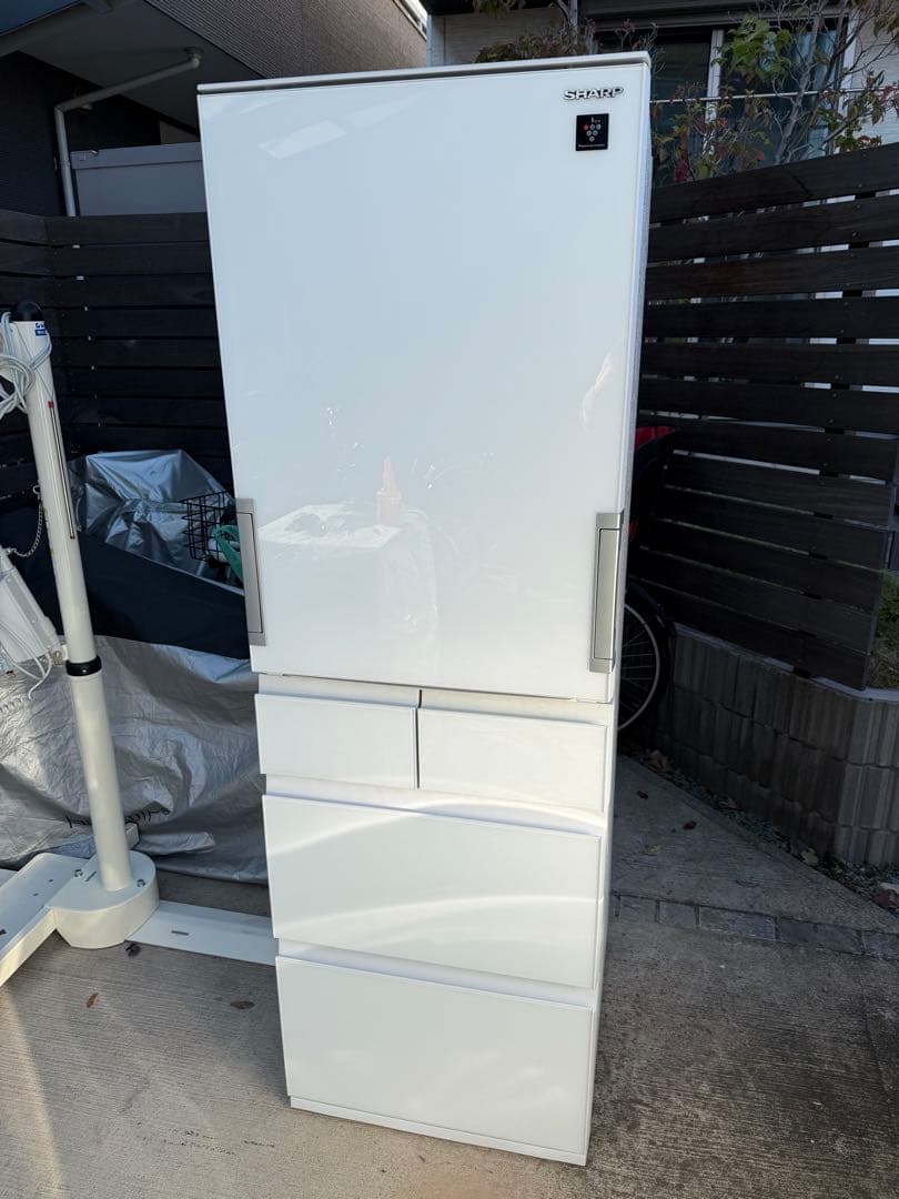 SHARP 5ドア冷蔵庫 SJ-GW41F-W 412L どっちでもドア