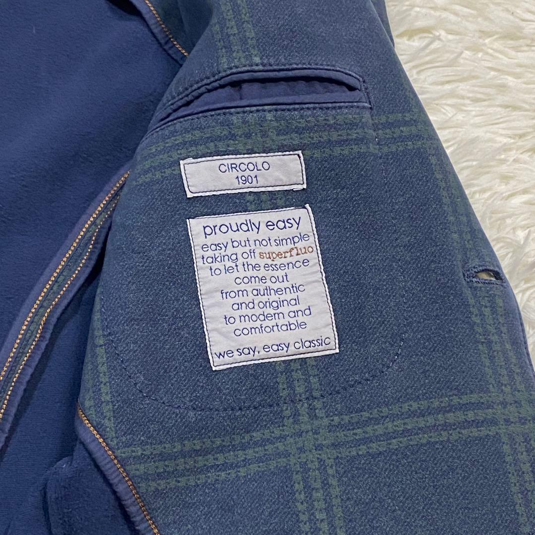 CIRCOLO 1901（チルコロ1901）チェック　ジャージージャケット