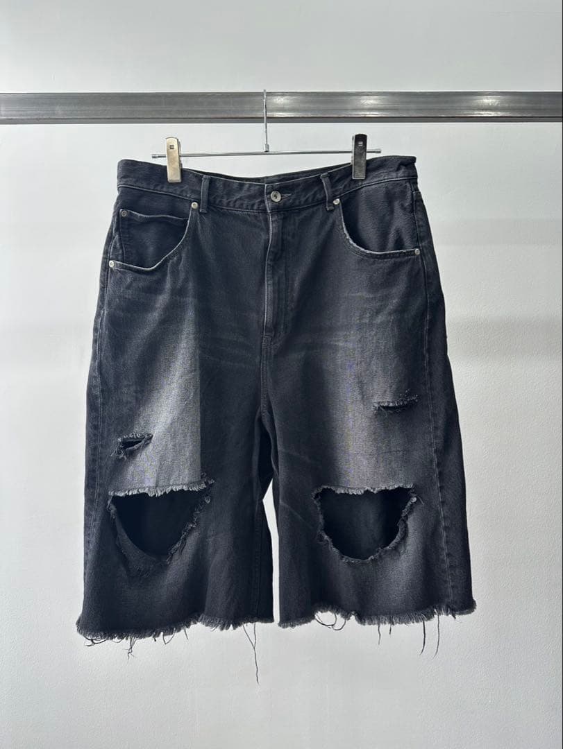 パンツ BEAMS FUTURE ARCHIVE CRUSH DENIM SHORTS