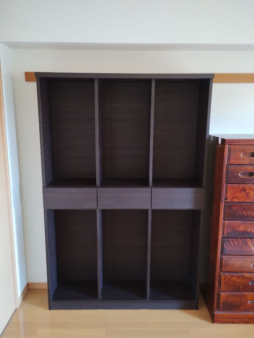 即引渡し可！オープン本棚　ニトリ　引き出し付き