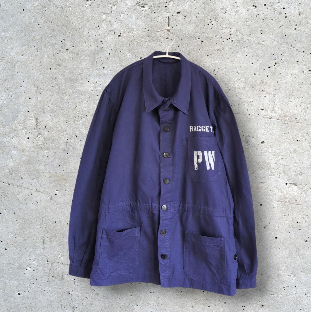 60s ドイツ軍　実物　ワークジャケット　PW ステンシル　　L相当