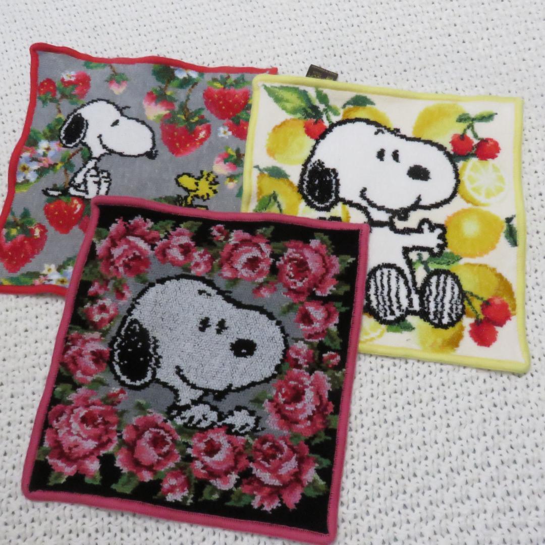 FEILERフェイラー スヌーピー タオルハンカチ ３枚セットused美品