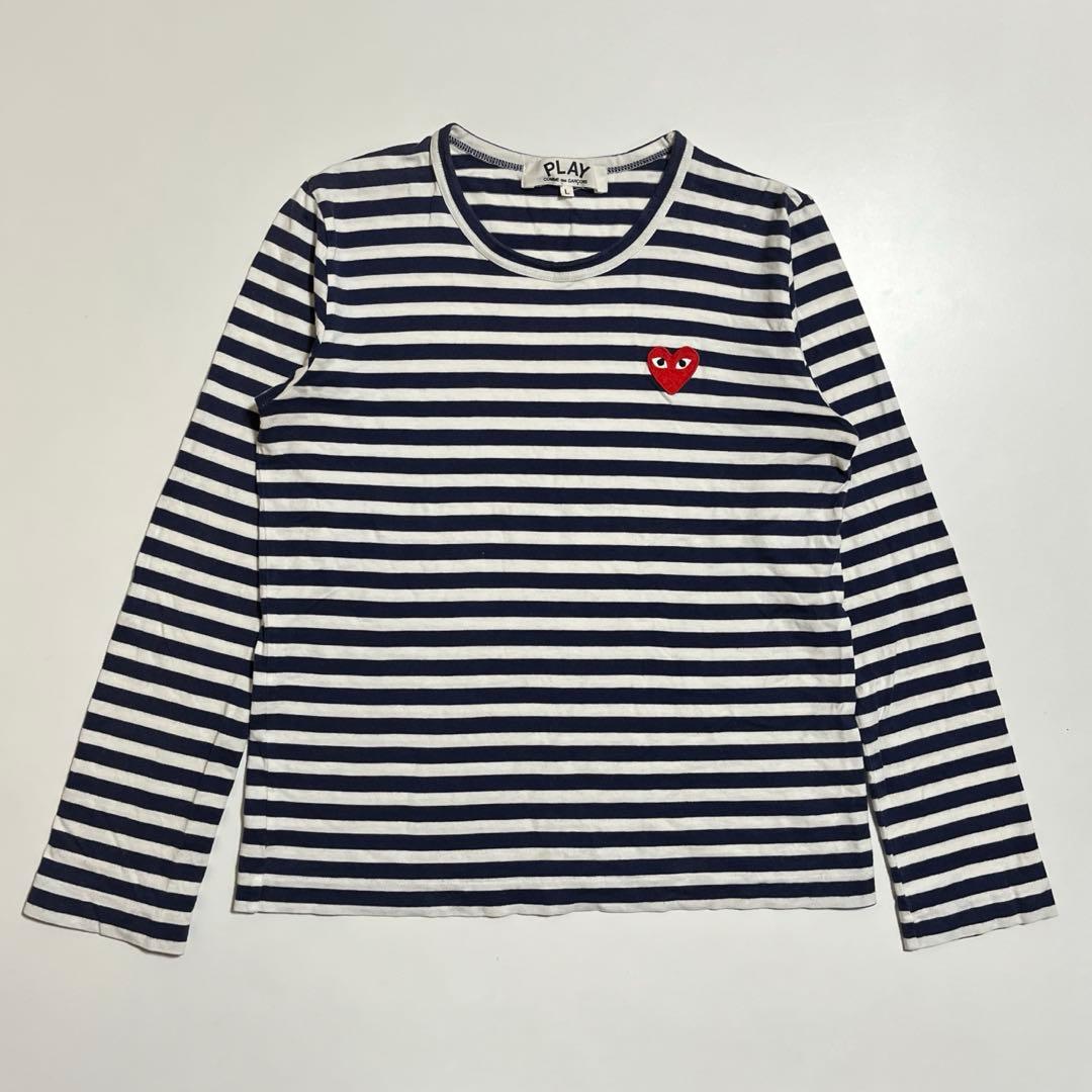 PLAY COMME des GARÇONS 長袖Tシャツ カットソー ボーダー