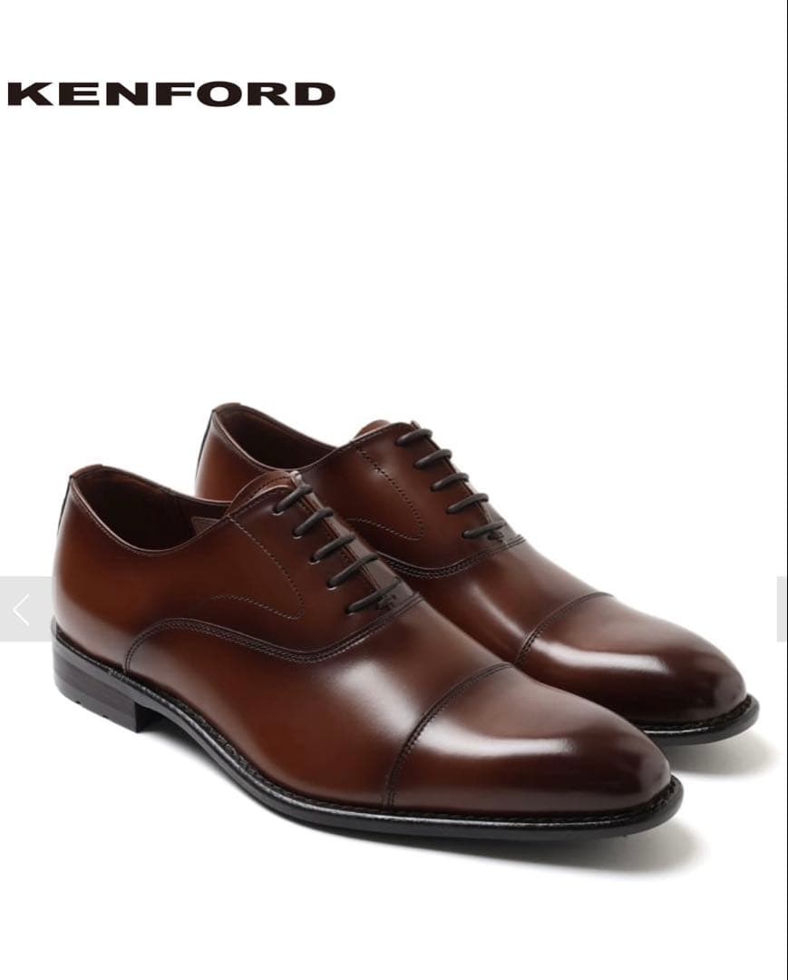KENFORD 内羽根ストレートチップ 革靴 25.5 牛革 日本製 リーガル