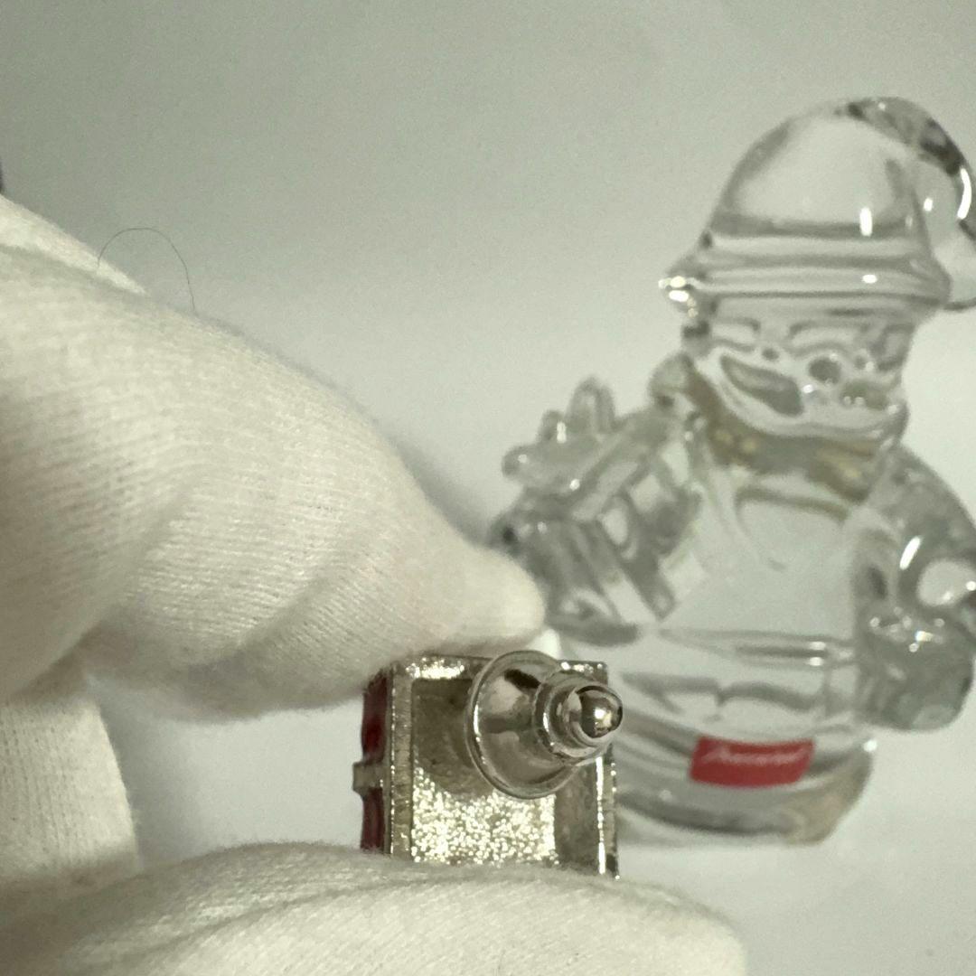 バカラ サンタクロース スノーマン 【ピンブローチ 置物箱付き】