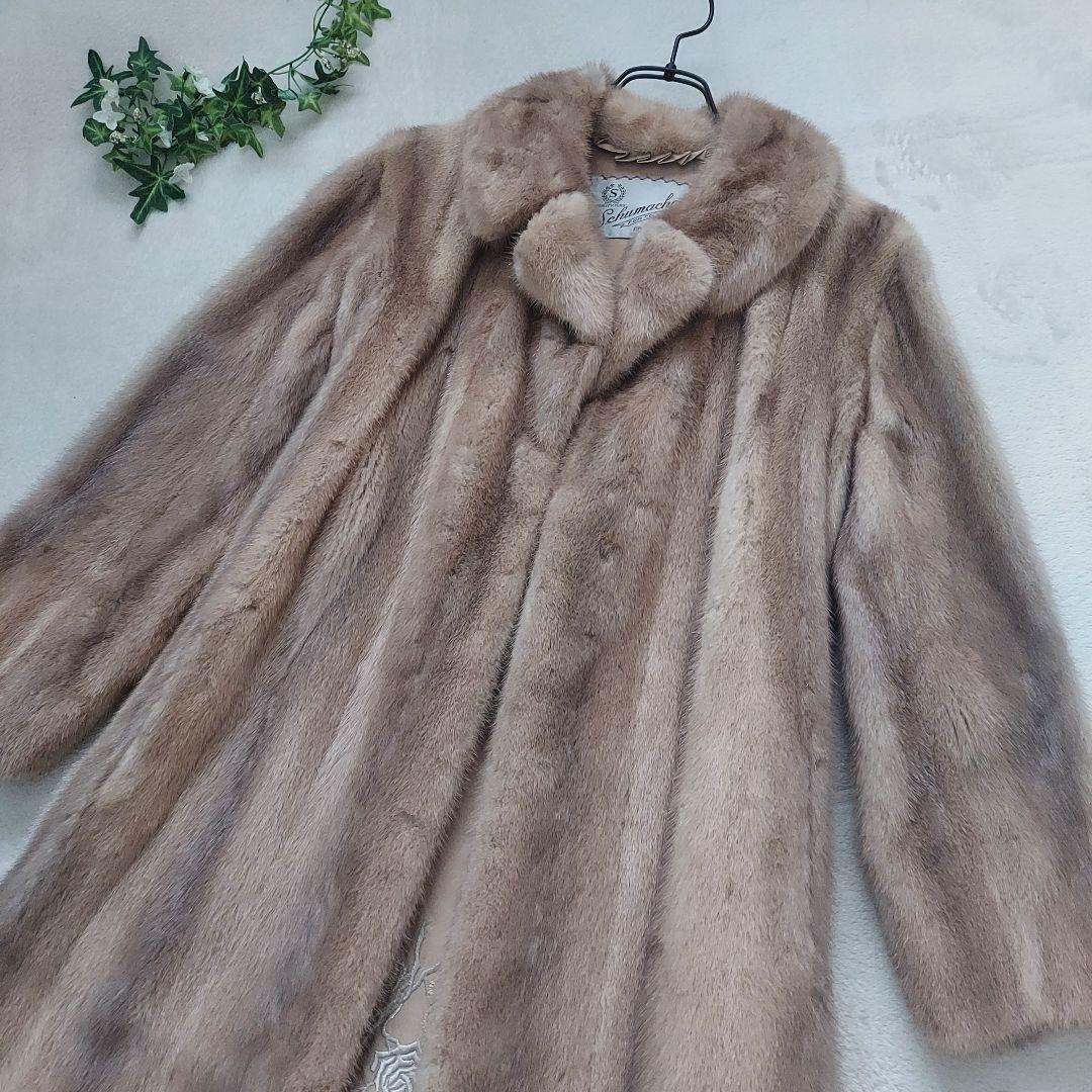 Schumacher✨ 毛皮 ロングコート 膝丈 Sサイズ