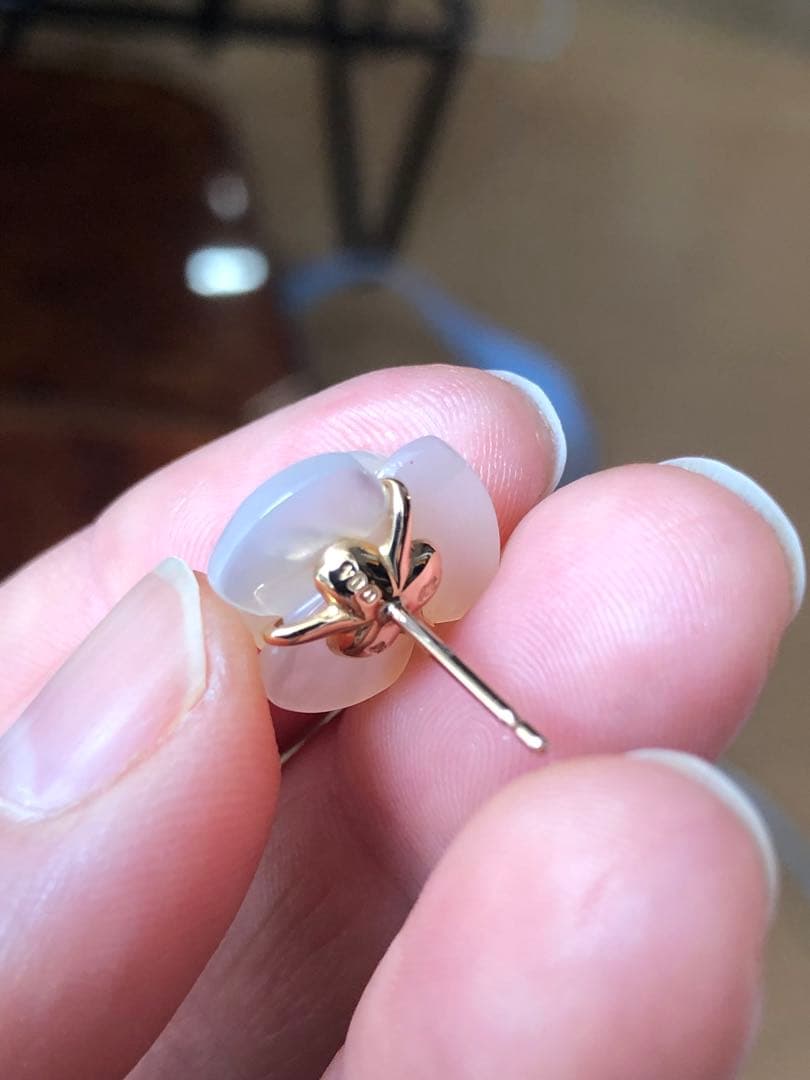 Ponte Vecchio ポンテヴェキオシェル フラワー ダイヤ ピアス