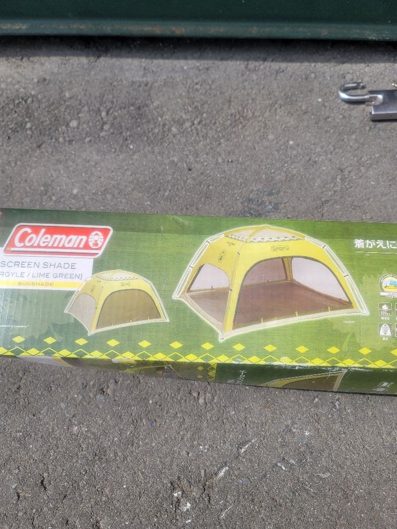 コールマン スクリーンシェード アーガイル ライムグリーン 170T14650J