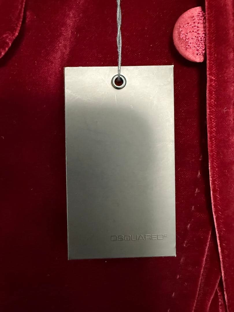 DSQUARED2 バーガンディ ベルベットジャケット 44