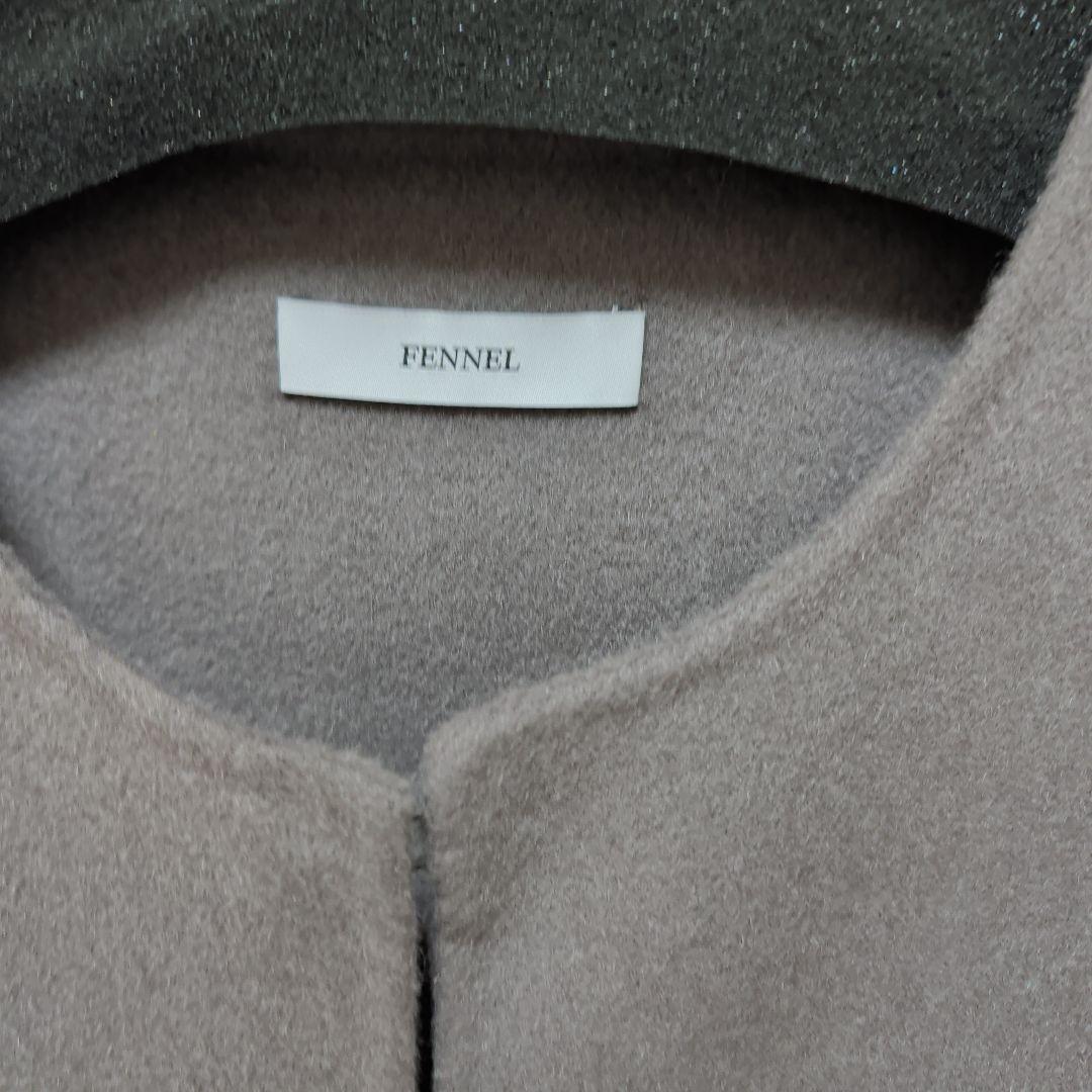 グレー ファー付き ベスト Mサイズ　ヤマダヤ　FENNEL フォックスファー