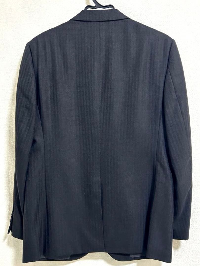 HILTON スーツ　洋服の青山　ウール&カシミヤ 黒系　180 AB7