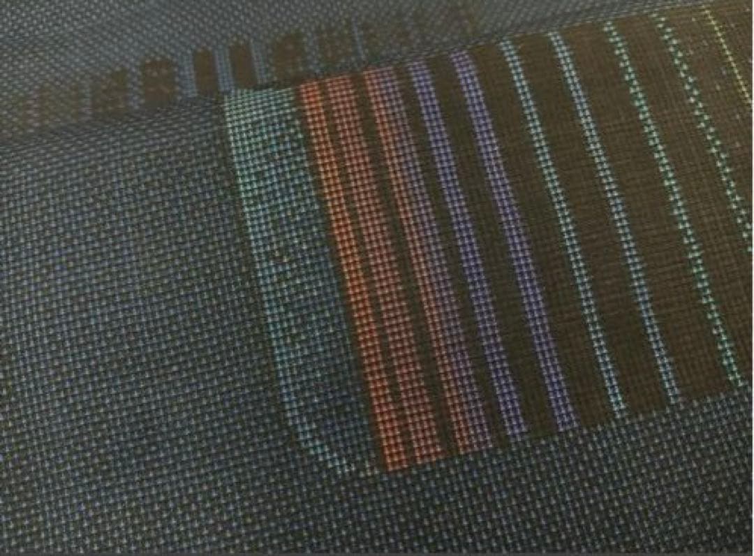 希少モデルサイズ　かっこいいセットしつけ糸付未使用大島紬　未使用お洒落袋帯