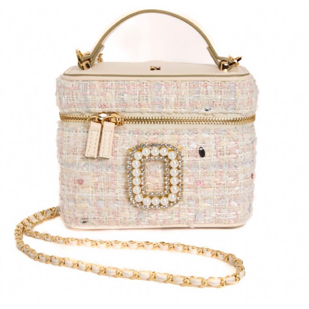 バッグ Herlipto Tweed Crystal Vanity Bag