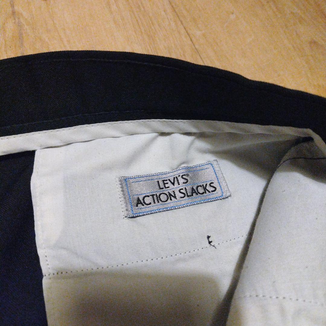 90s Levi's 黒　ACTION SLACKS W36L30 ビンテージ