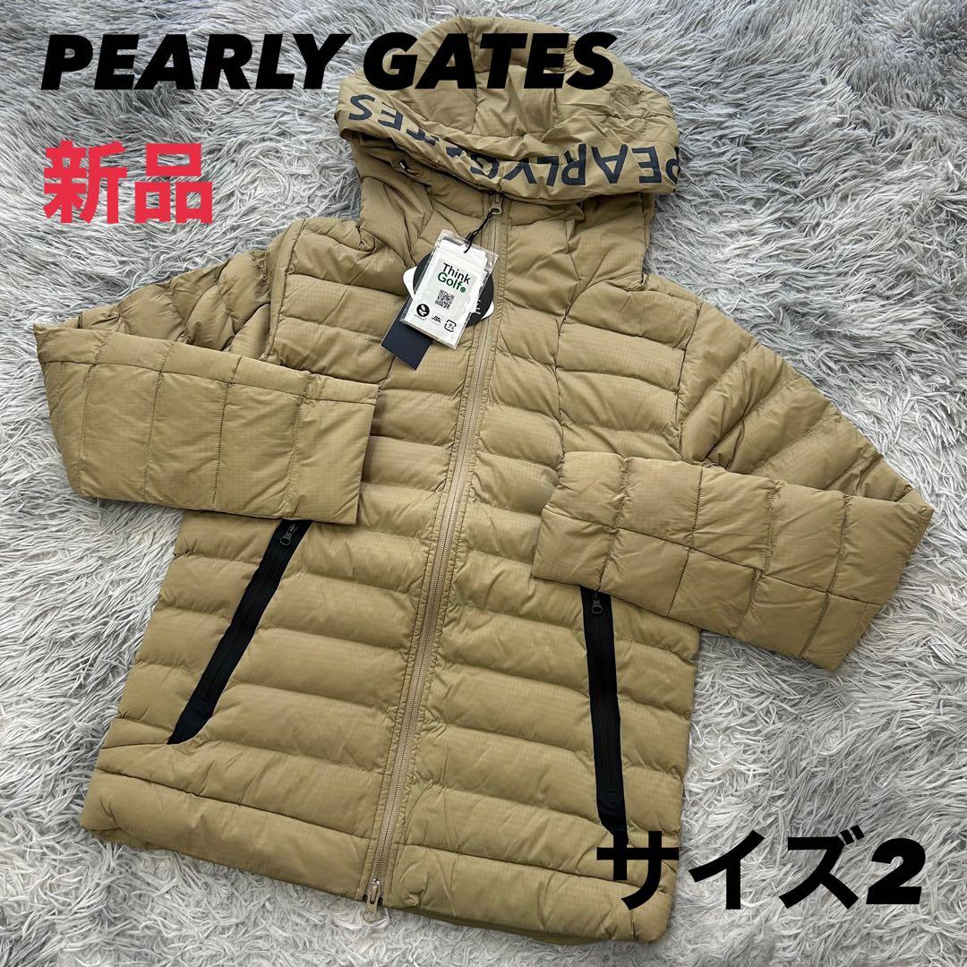 新品　パーリーゲイツ　ジャケット　中綿　フーディ　ベージュ　ダウン　サイズ2