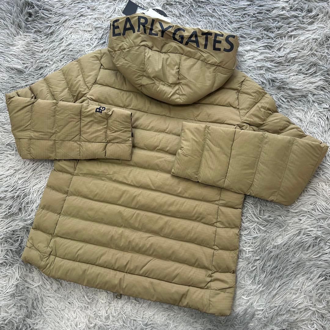 新品　パーリーゲイツ　ジャケット　中綿　フーディ　ベージュ　ダウン　サイズ2