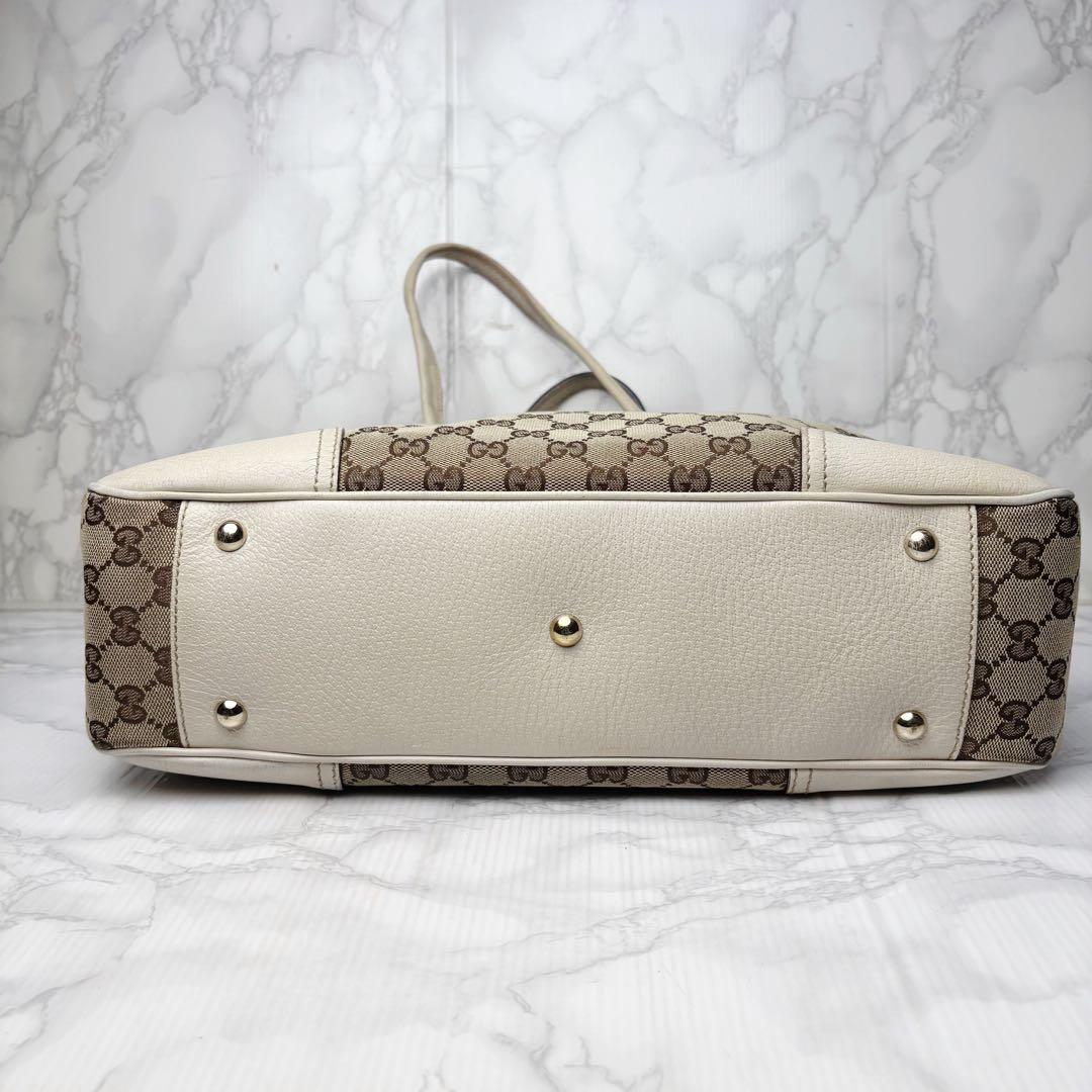 061 美品 GUCCI シェリーライン トートバッグ ハンドバッグ 肩掛け v