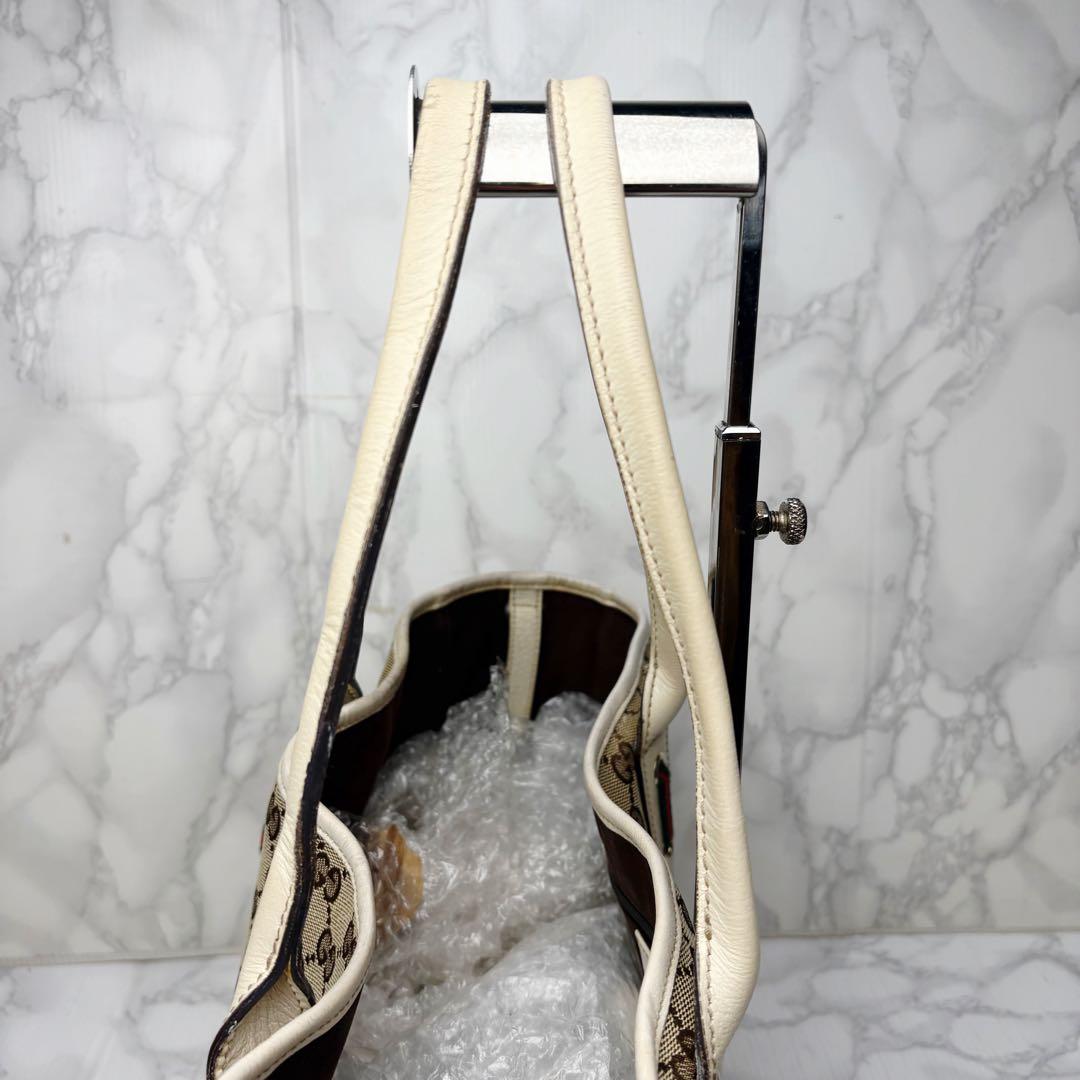 061 美品 GUCCI シェリーライン トートバッグ ハンドバッグ 肩掛け v