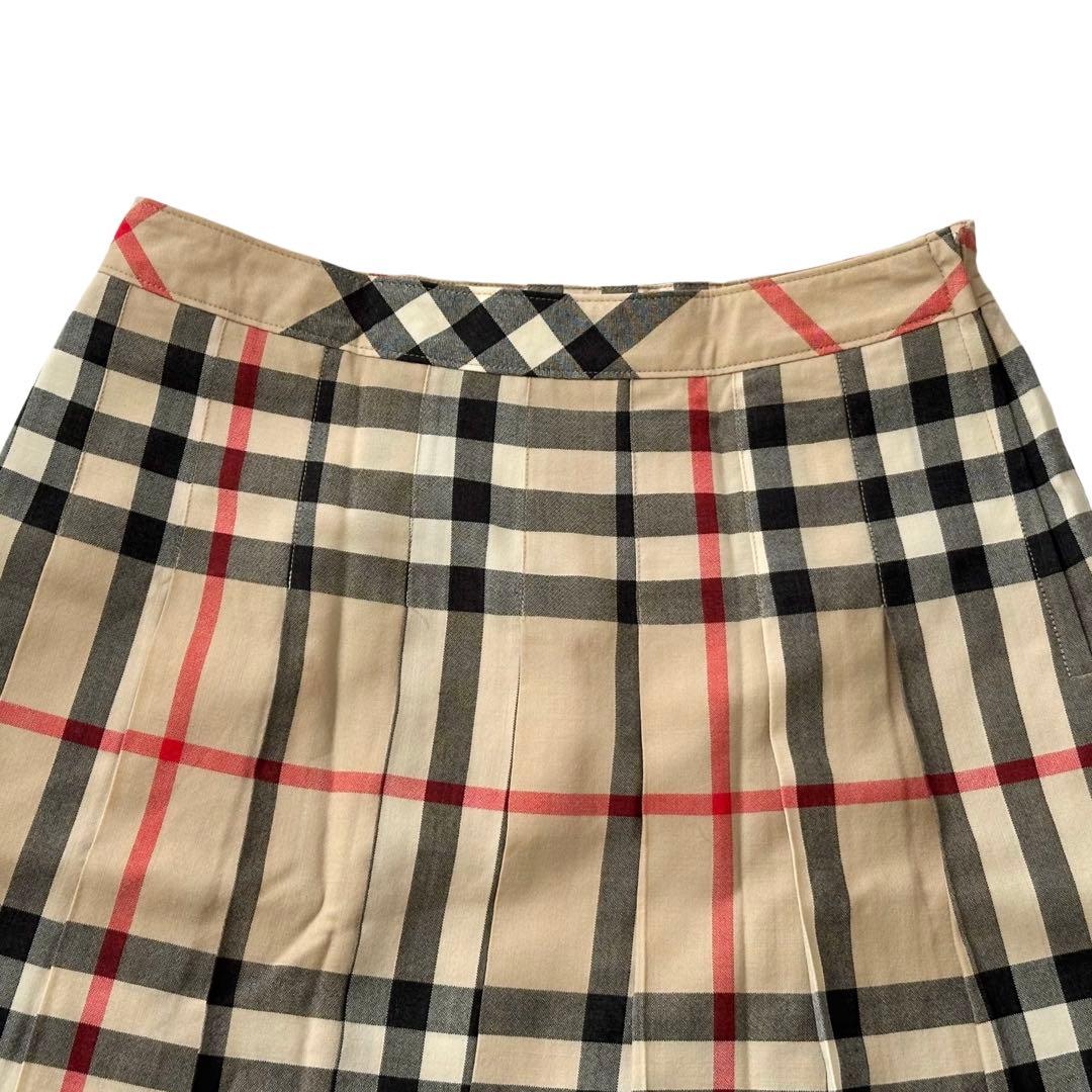 美品 バーバリーBURBERRY チェック柄 プリーツスカート170cm